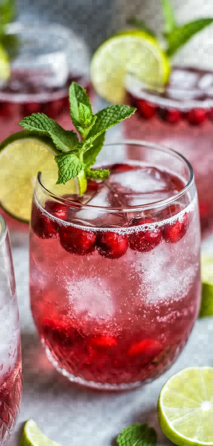 Ingredients photo for Sparkling Cranberry Mocktail Recipe