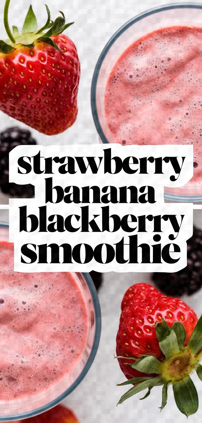 Strawberry Banana Blackberry Smoothie Recipe