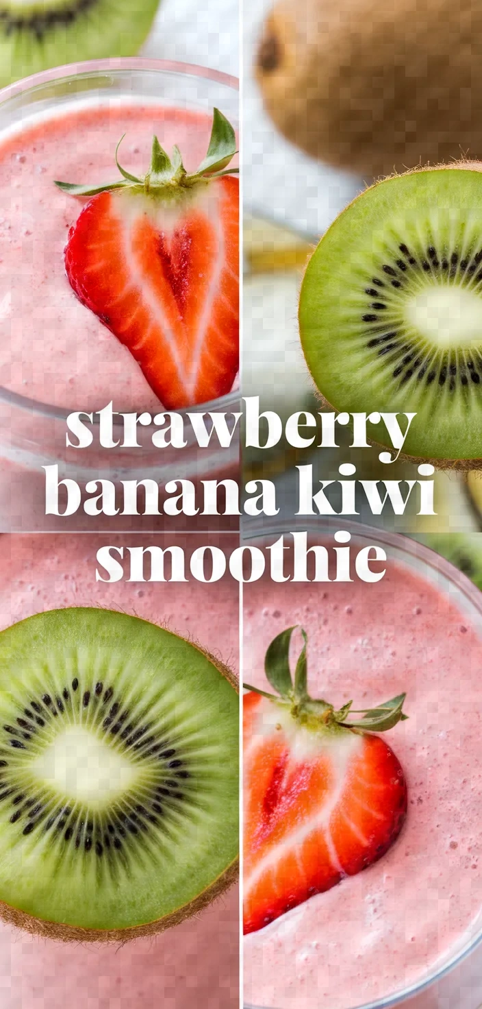 Strawberry Banana Kiwi Smoothie Recipe