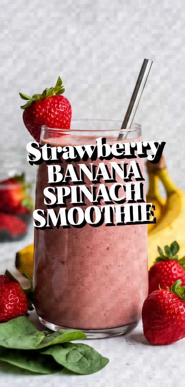 Strawberry Banana Spinach Smoothie Weight Loss Recipe