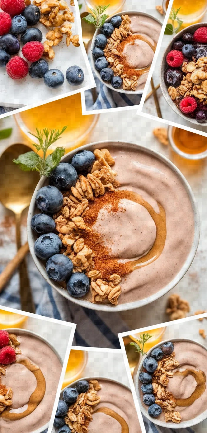 A photo of Cinnamon Honey Smoothie Bowl Recipe