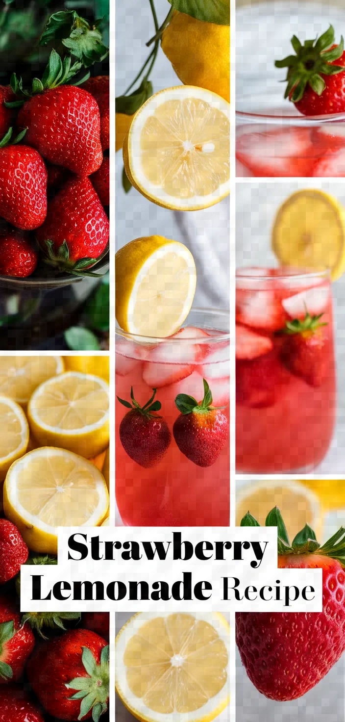 A photo of Homemade Strawberry Lemonade Recipe