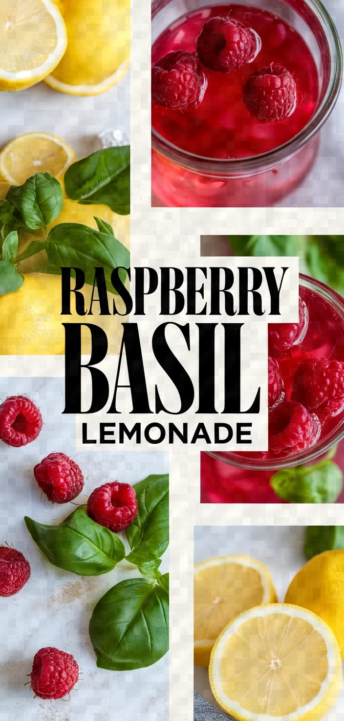 A photo of Raspberry Basil Lemonade Recipe