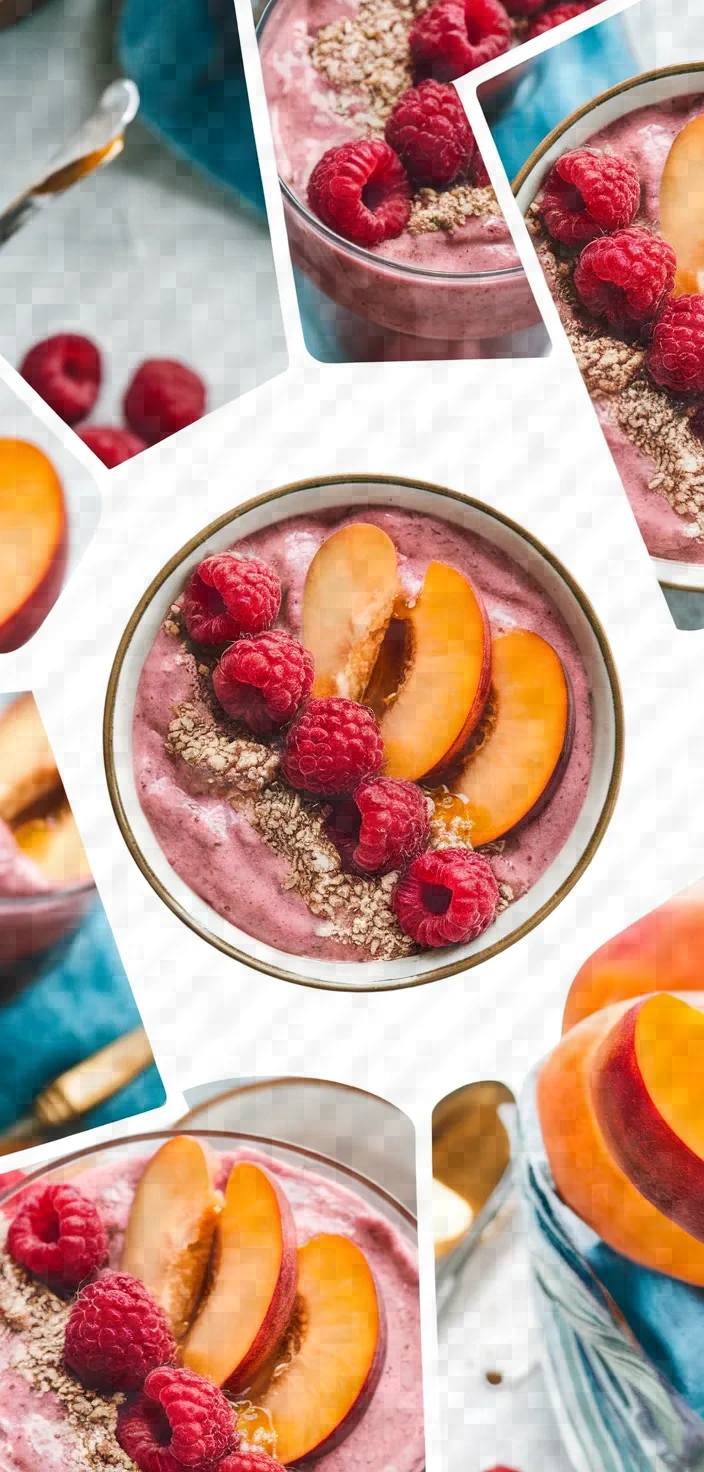 A photo of Raspberry Nectarine Smoothie Bowl Recipe