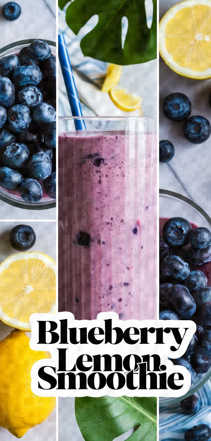 A photo of Simple Blueberry Lemon Smoothie Recipe