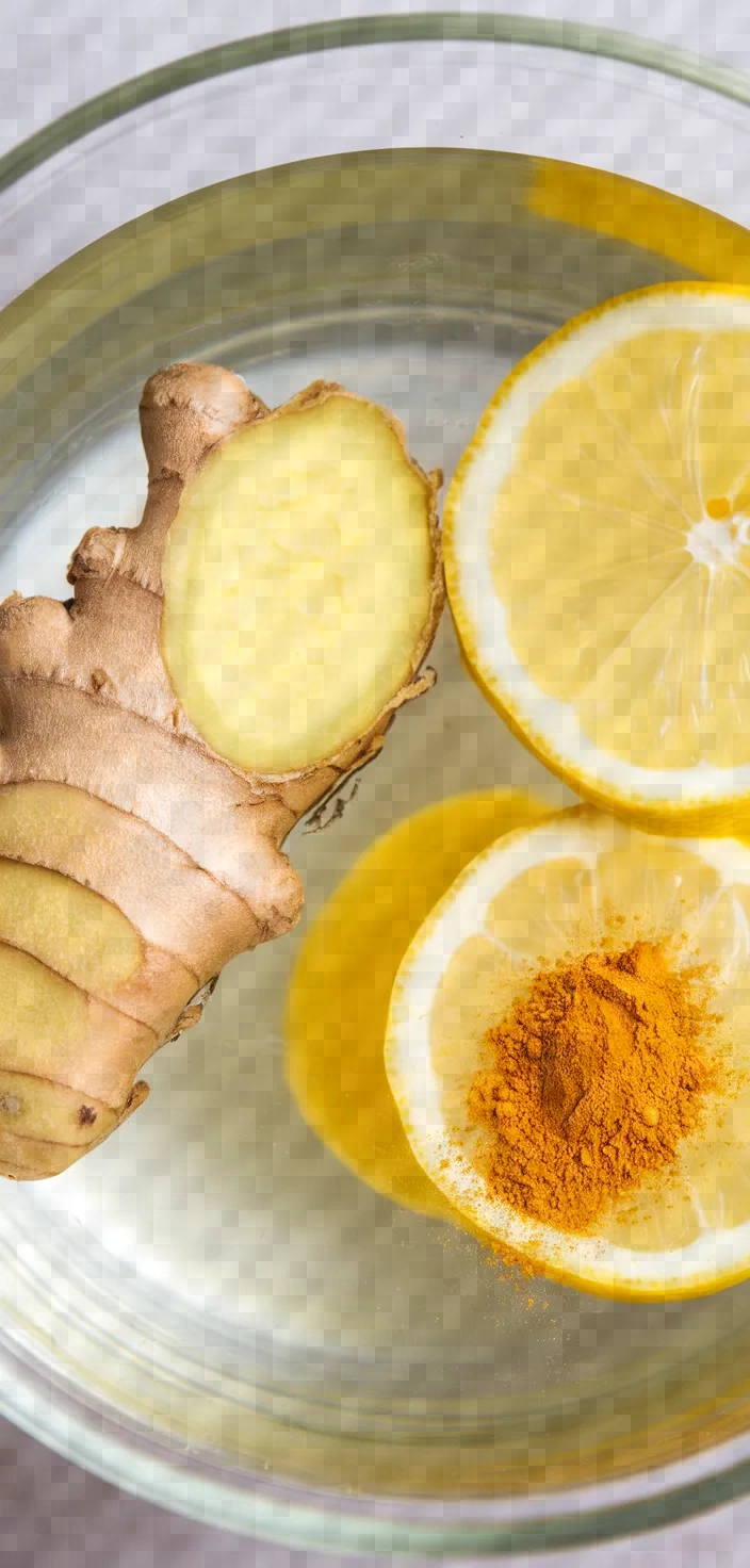 Ingredients photo for Homemade Lemon Ginger Tea Recipe