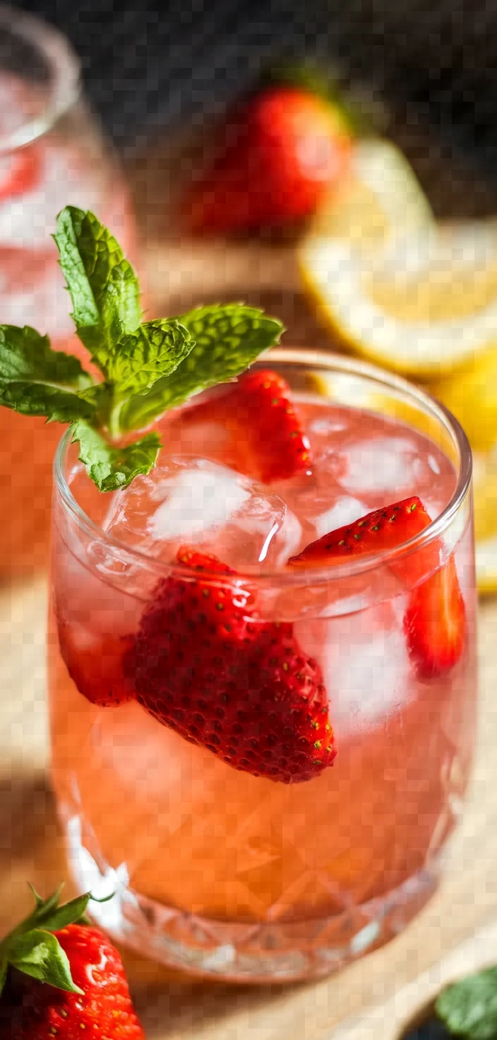 Ingredients photo for Homemade Strawberry Lemonade Recipe