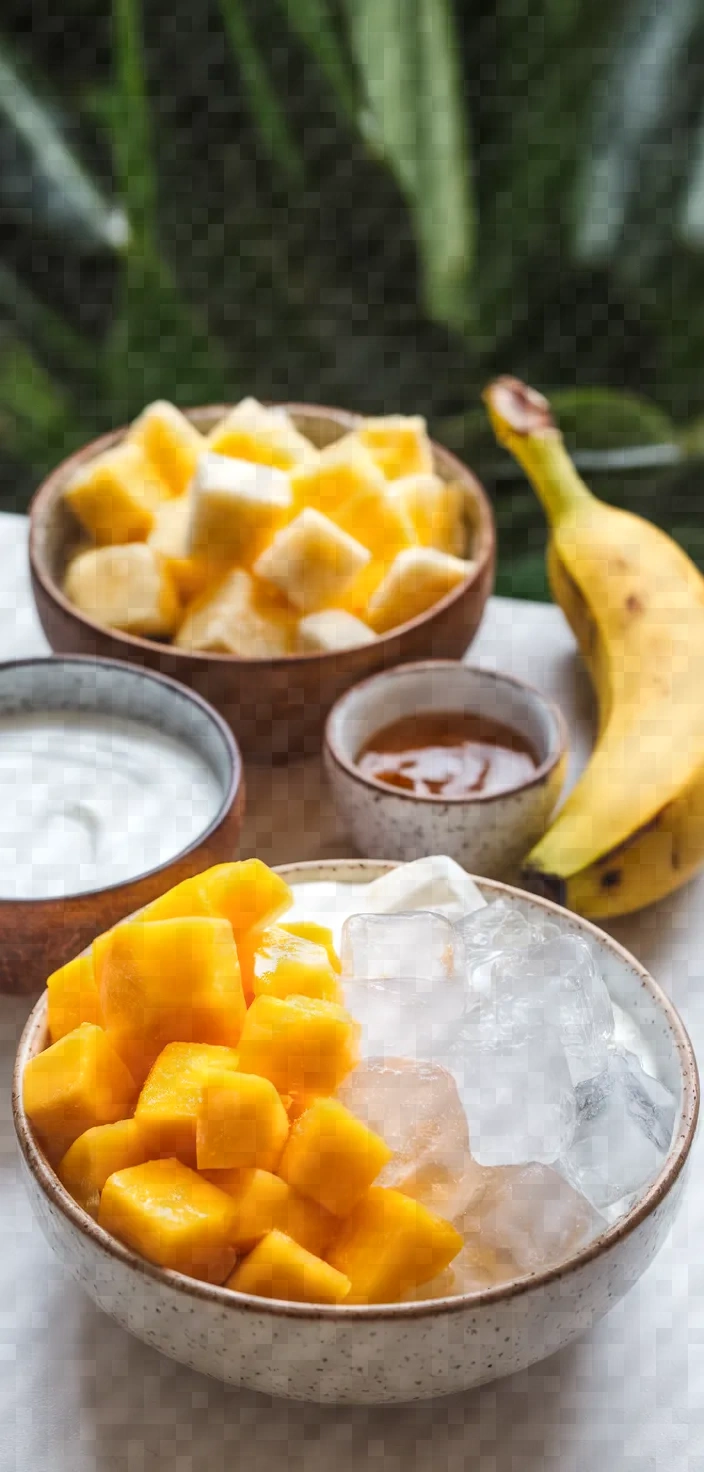 Ingredients photo for Mango Pineapple Smoothie Recipe