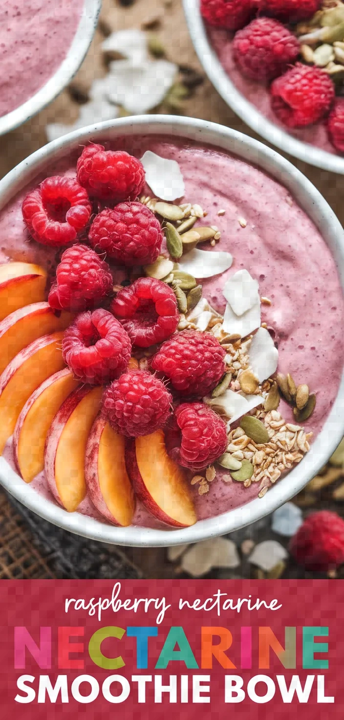 Raspberry Nectarine Smoothie Bowl Recipe