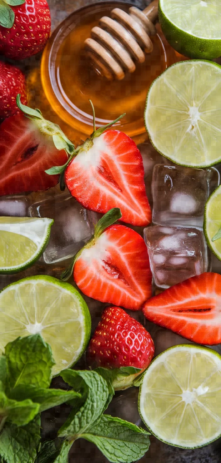 Ingredients photo for Strawberry Mocktail Mules Recipe
