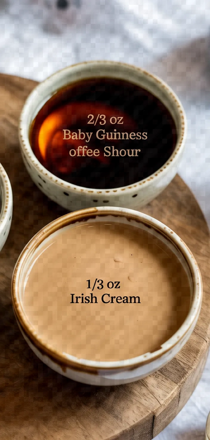 Ingredients photo for Baby Guinness Shot Recipe