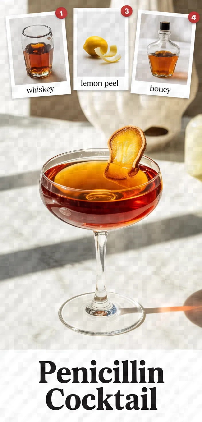 A photo of Penicillin Cocktail Recipe