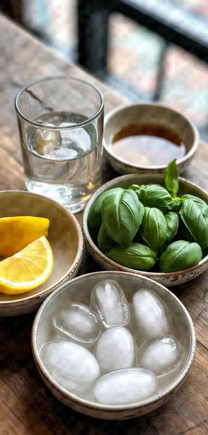 Ingredients photo for Gin Basil Smash Recipe