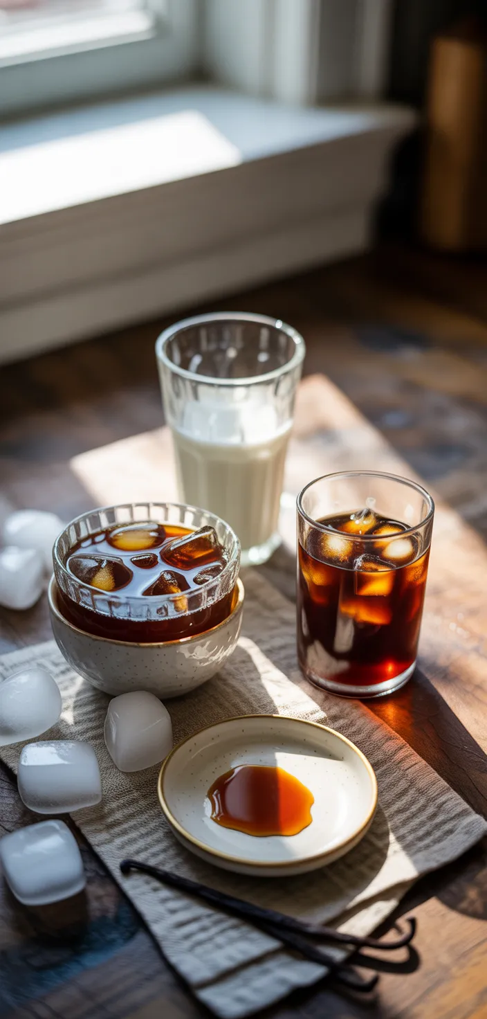 Ingredients photo for How To Make Brown Sugar Vanilla Iced Coffee Recipe